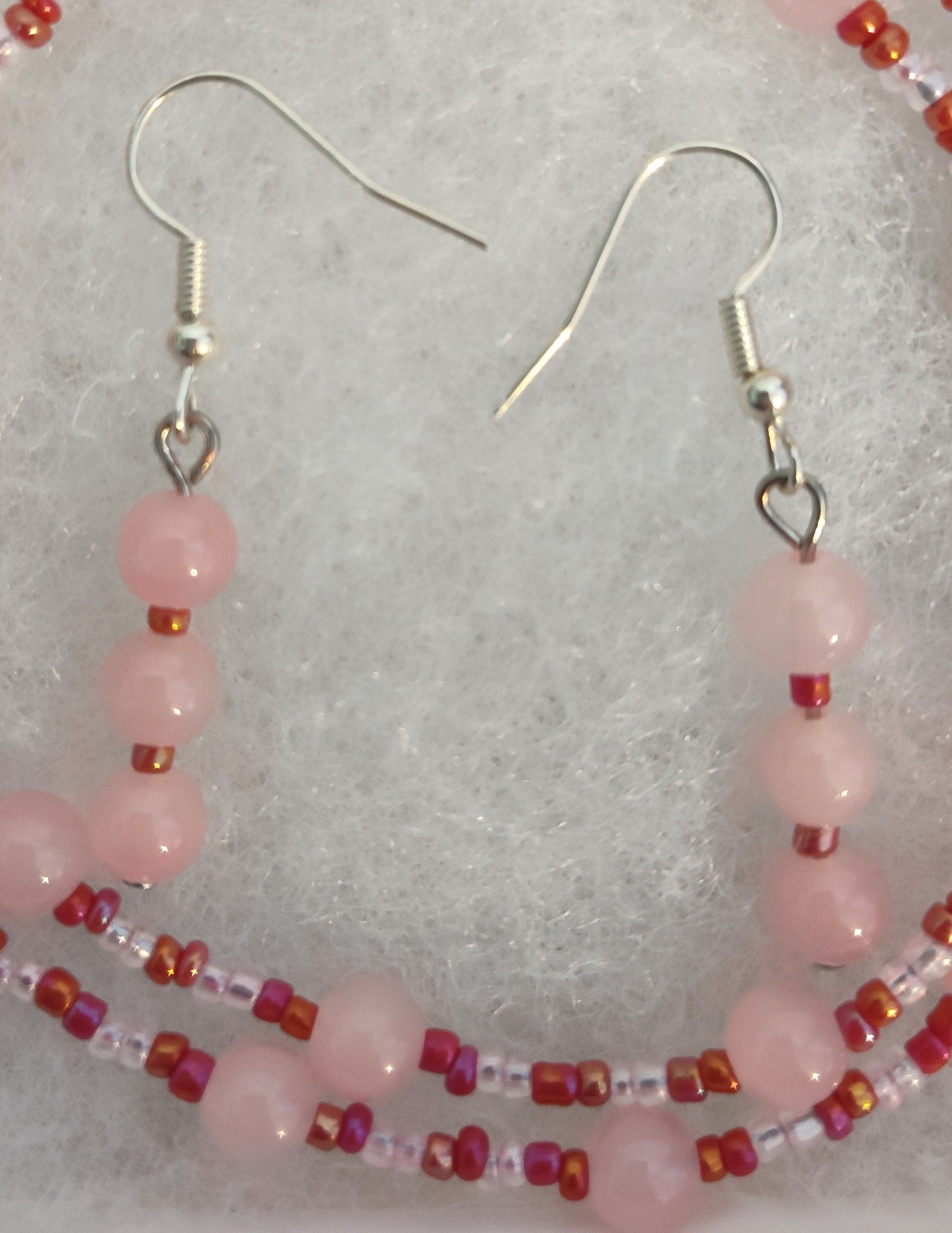 beaded necalace and earrings